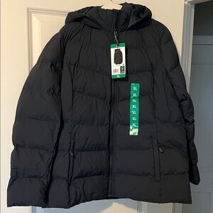 32 Degrees Navy Hooded Puffer Coat new women’s XL new